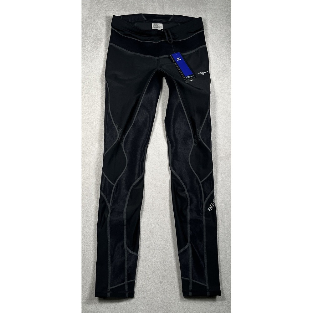 NWT Mizuno BG8000 LT Womens XL Compression Running Leggings Black Reflective
